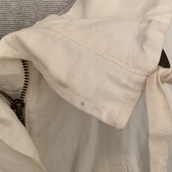 Ann Taylor Loft white and khaki spring/summer light cotton jacket - Picture 4 of 4